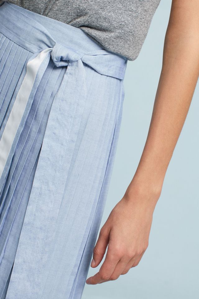 Pleated Chambray Skirt #1