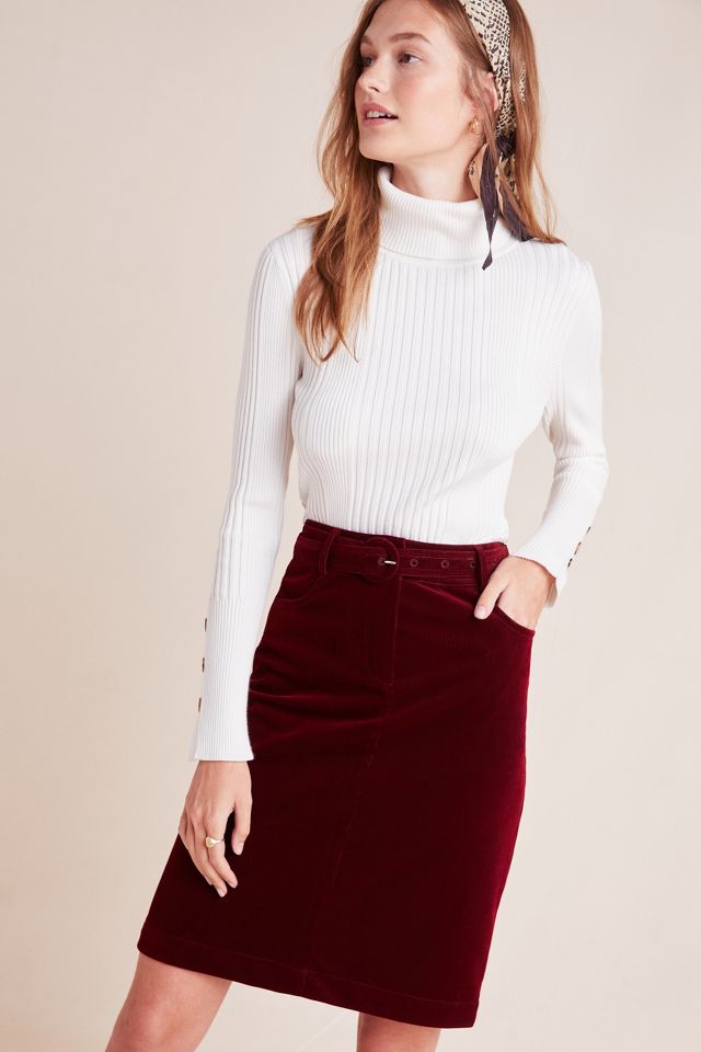 Carole Corduroy Pencil Skirt | Anthropologie