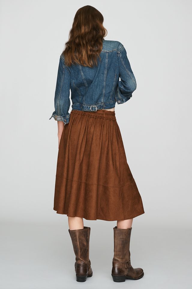 Greylin Wren Faux-Suede Midi Skirt #2
