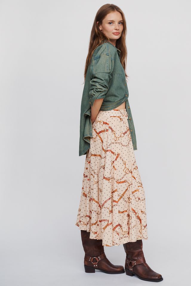 Greylin Megan Godet Midi Skirt #1