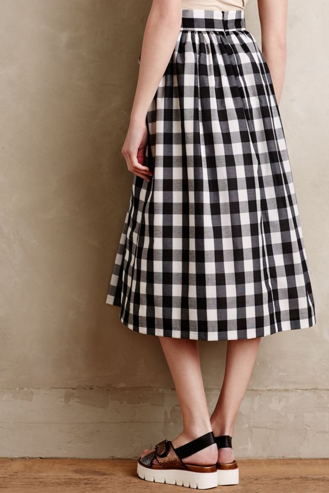 Buffalo Plaid Midi Skirt #3