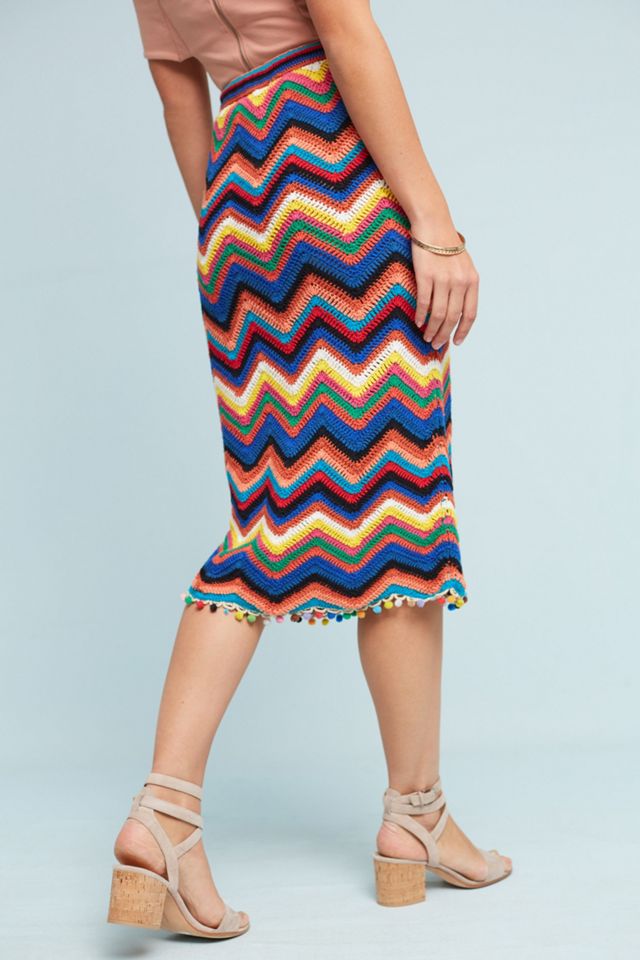 Farm Rio Chevron Knit Skirt #3
