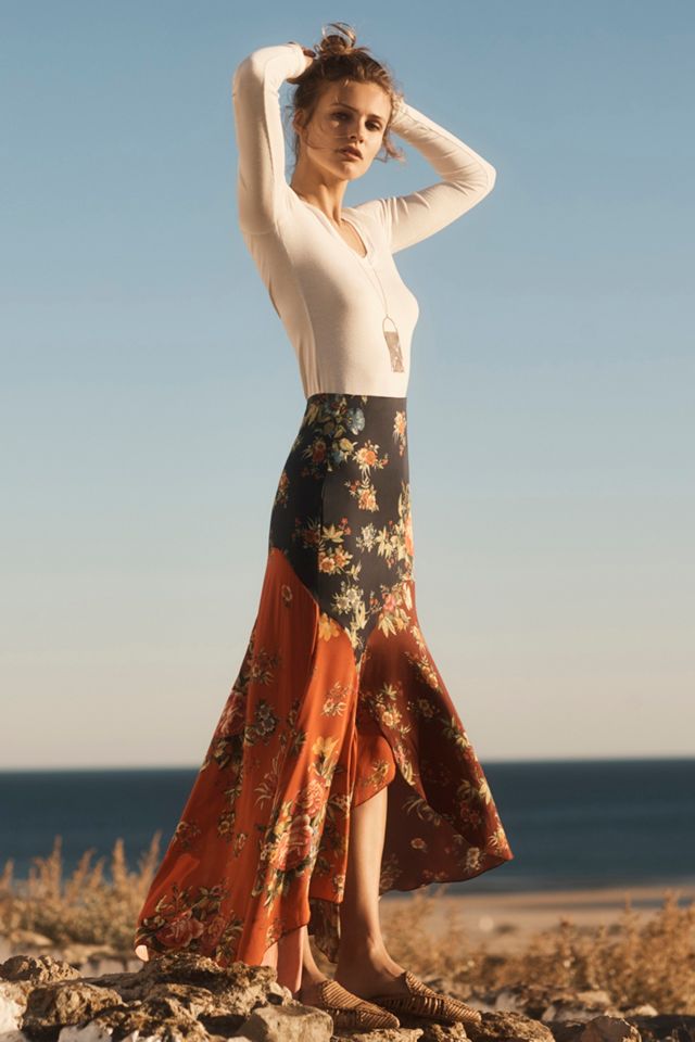 Farm Rio Patchwork Maxi Skirt #4