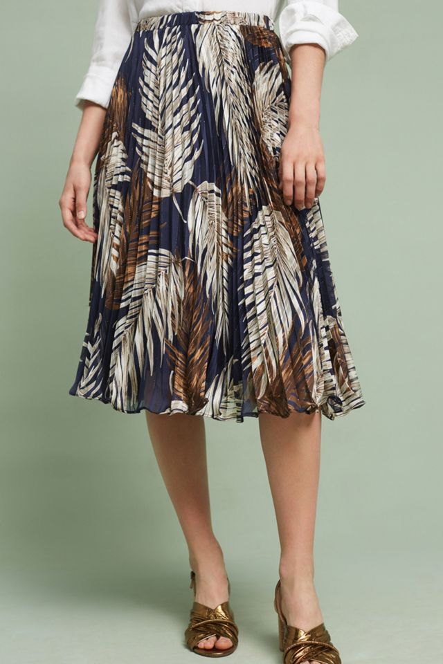 Pleated Palms Skirt