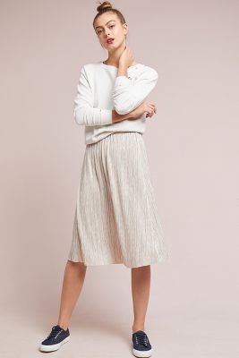 anthropologie metallic skirt