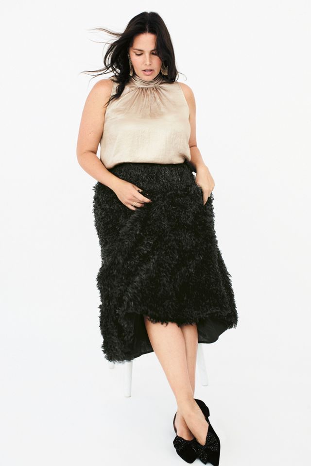 Chantal Feathered Maxi Skirt #4
