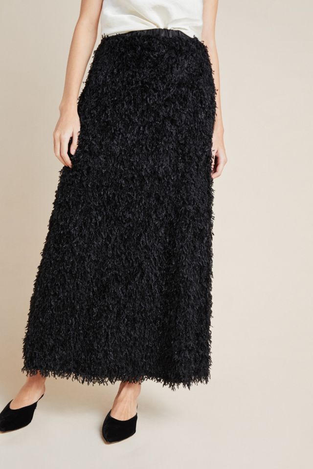 Chantal Feathered Maxi Skirt #1