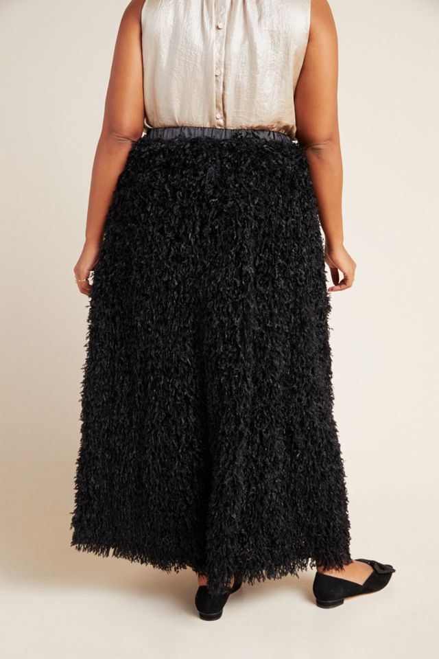 Chantal Feathered Maxi Skirt #6