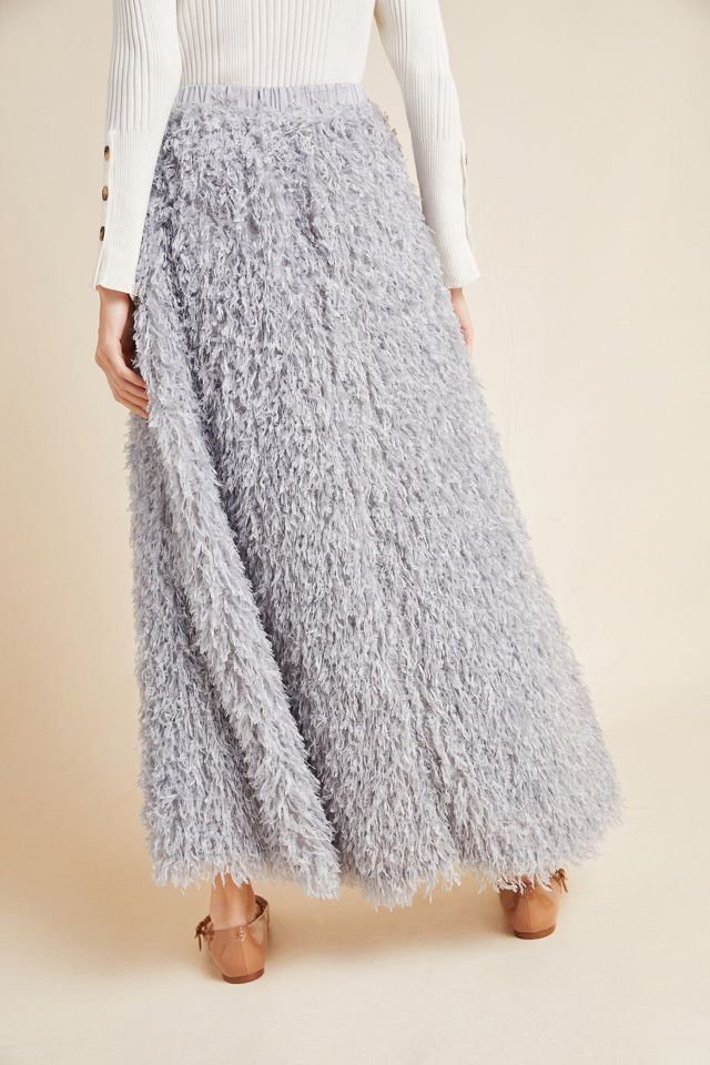 Feather maxi hot sale skirt