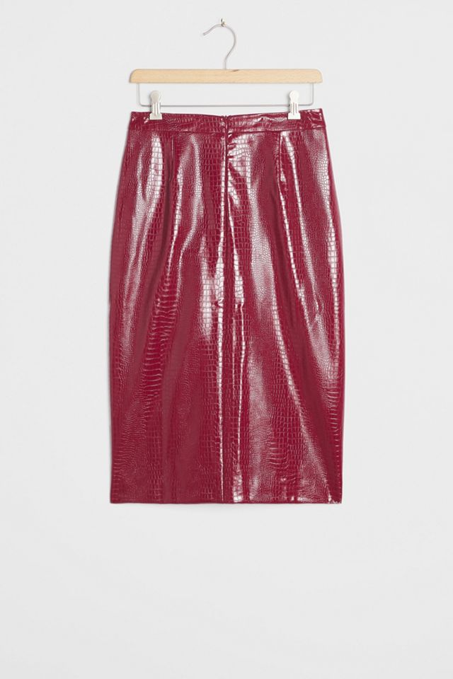 Maxine Faux Leather Pencil Skirt #5