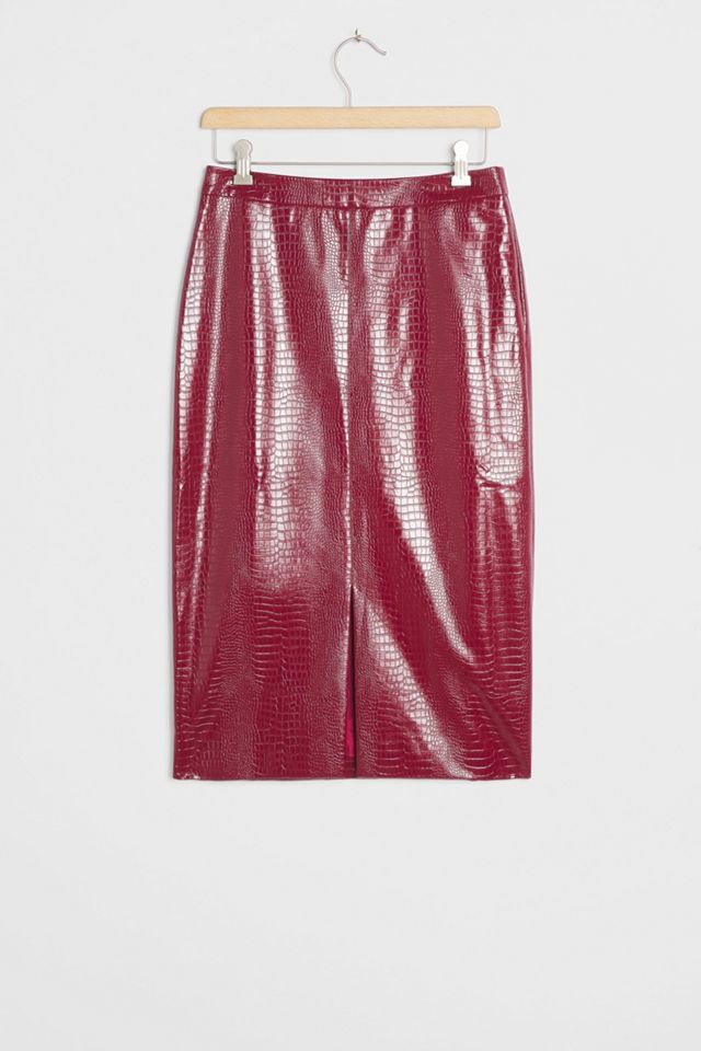 Maxine Faux Leather Pencil Skirt #4
