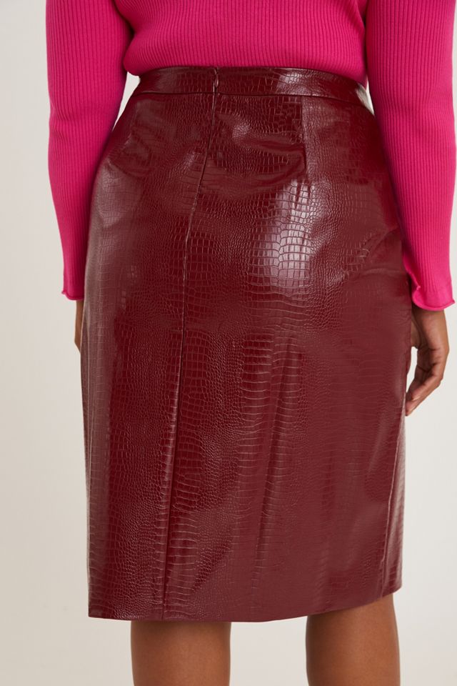 Maxine Faux Leather Pencil Skirt #1
