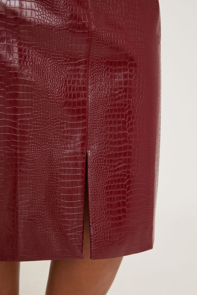 Maxine Faux Leather Pencil Skirt #2