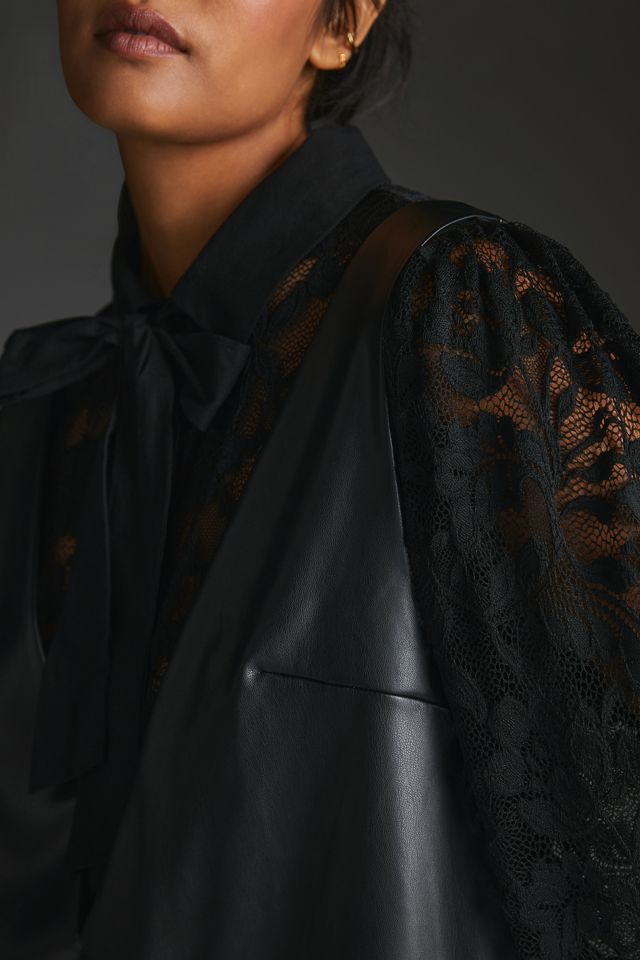 Sunday in Brooklyn Faux Leather Pinafore #8