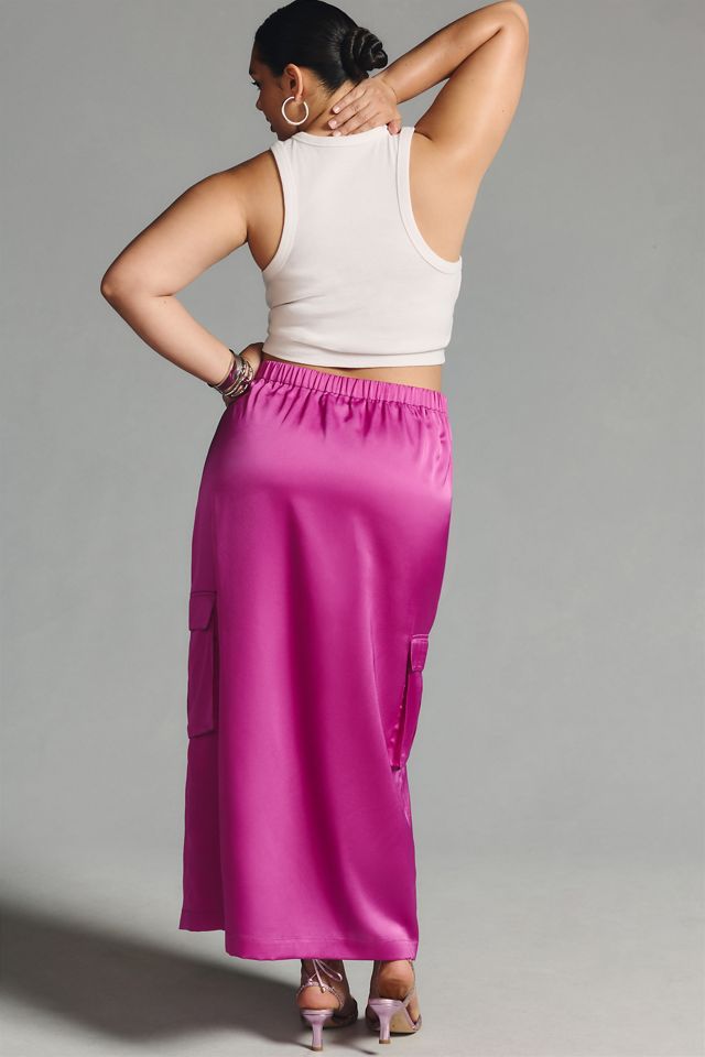 Sunday in Brooklyn Silky Cargo Midi Skirt #7