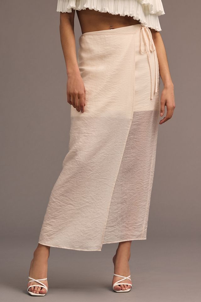 Sunday in Brooklyn Sheer Wrap Skirt | Anthropologie