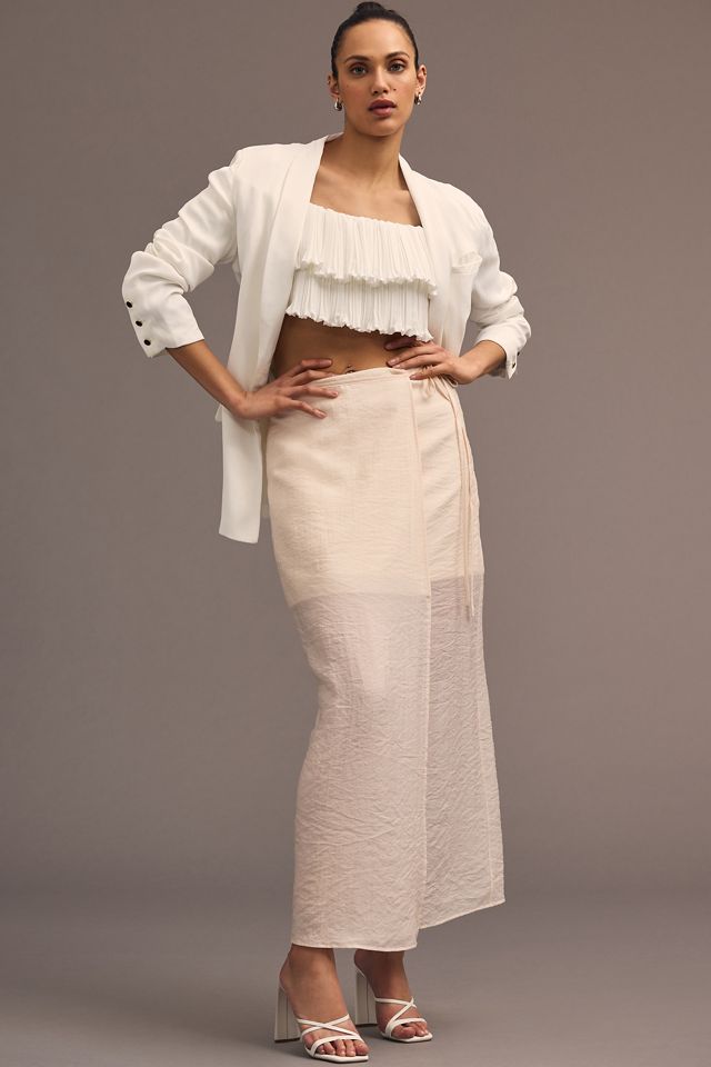 Sunday in Brooklyn Sheer Wrap Skirt | Anthropologie