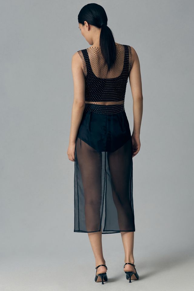 Sunday in Brooklyn Sheer Slit Midi Skirt #3