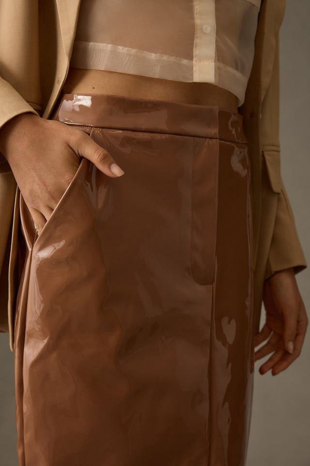 Sunday in Brooklyn Faux Leather Skirt #4