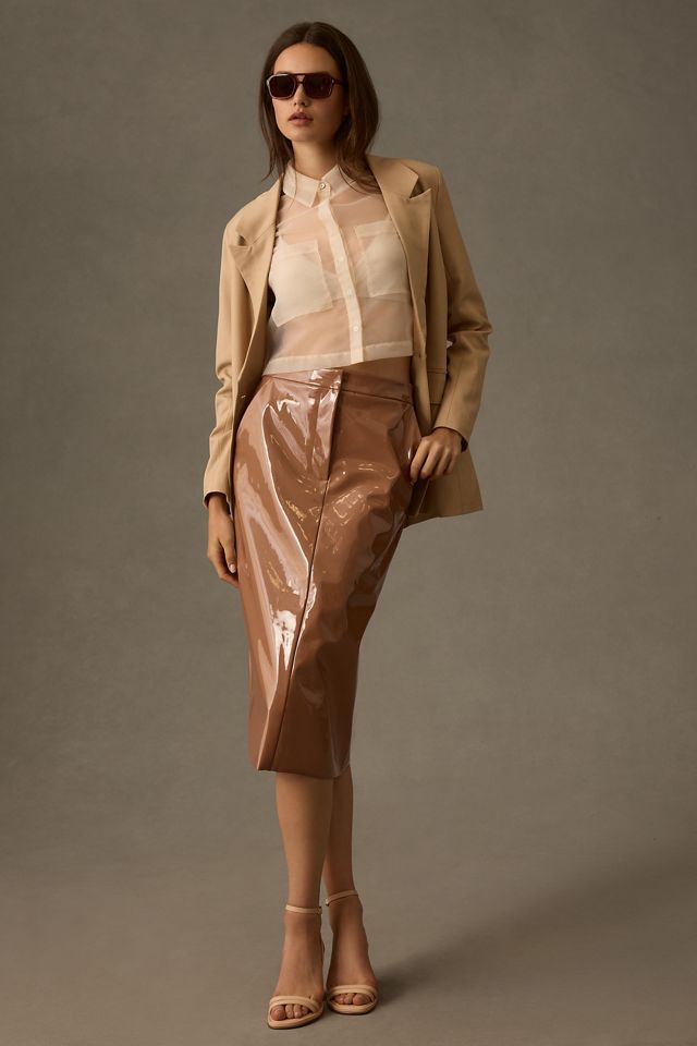 Sunday in Brooklyn Faux Leather Skirt #1