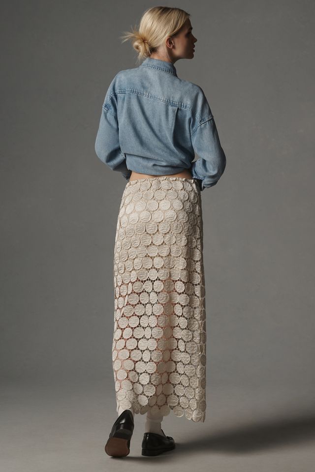 Sunday in Brooklyn Novelty Column Midi Skirt Anthropologie