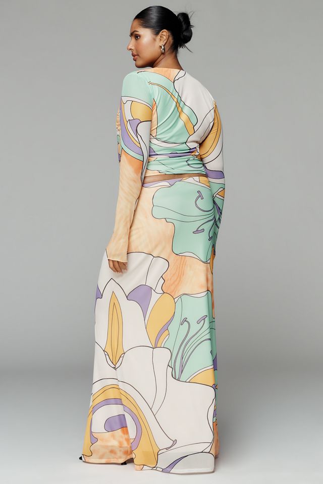 AFRM Plus Tegan Power Mesh Maxi Skirt #2