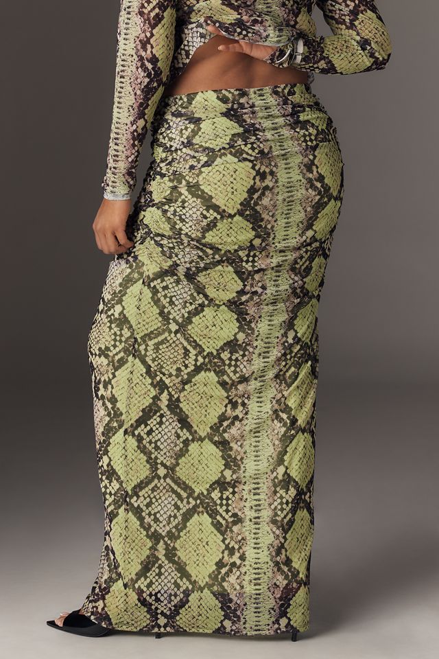 AFRM Bevin Power Mesh Maxi Skirt #2