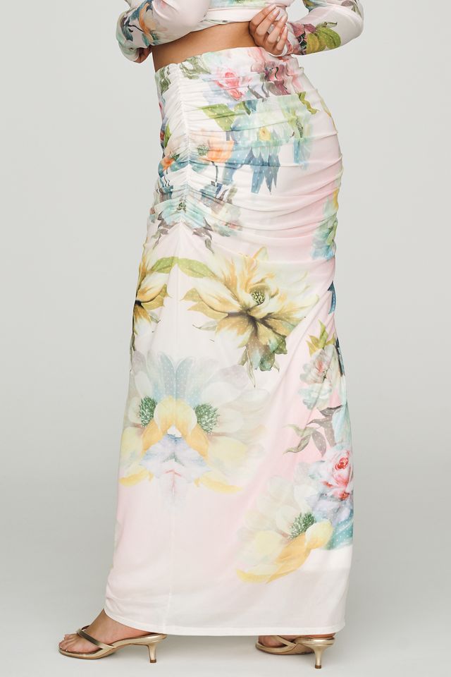 AFRM Bevin Power Mesh Maxi Skirt #2