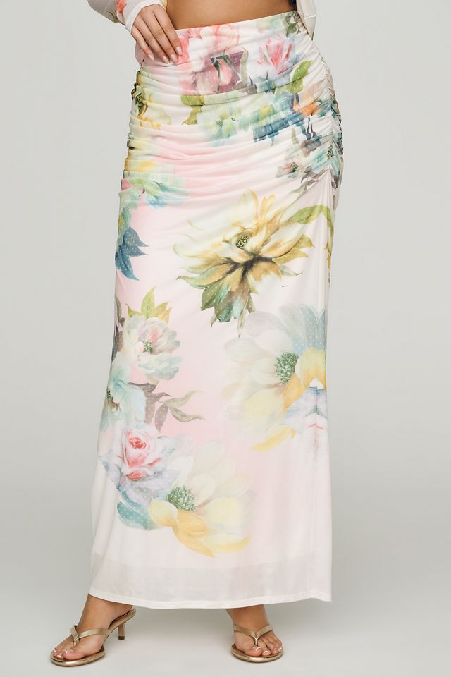 AFRM Bevin Power Mesh Maxi Skirt #3