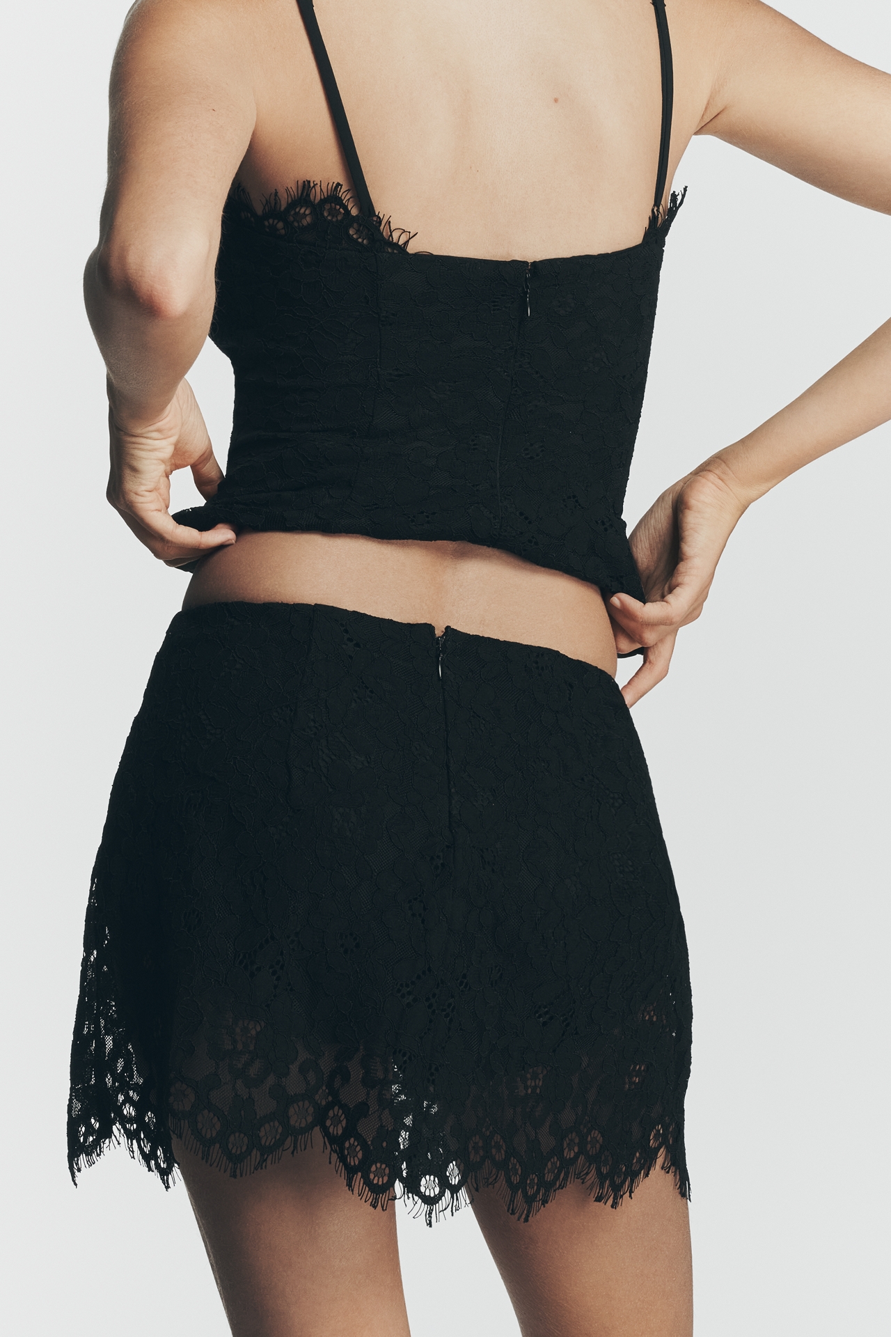 AFRM Presley Lace Mini Skirt