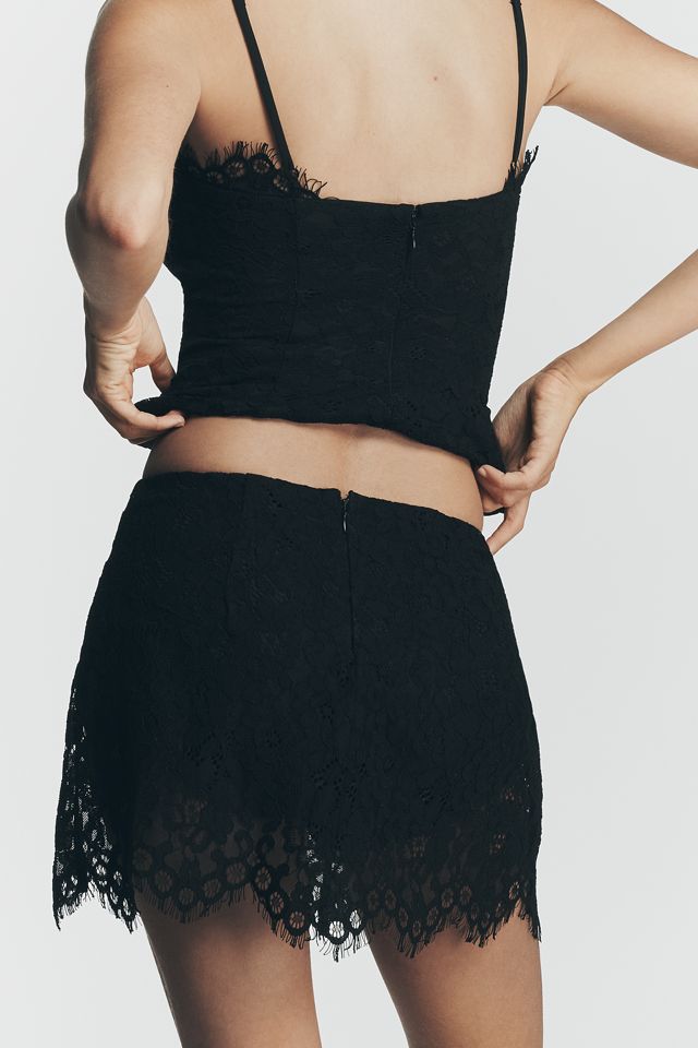 AFRM Presley Lace Mini Skirt #3