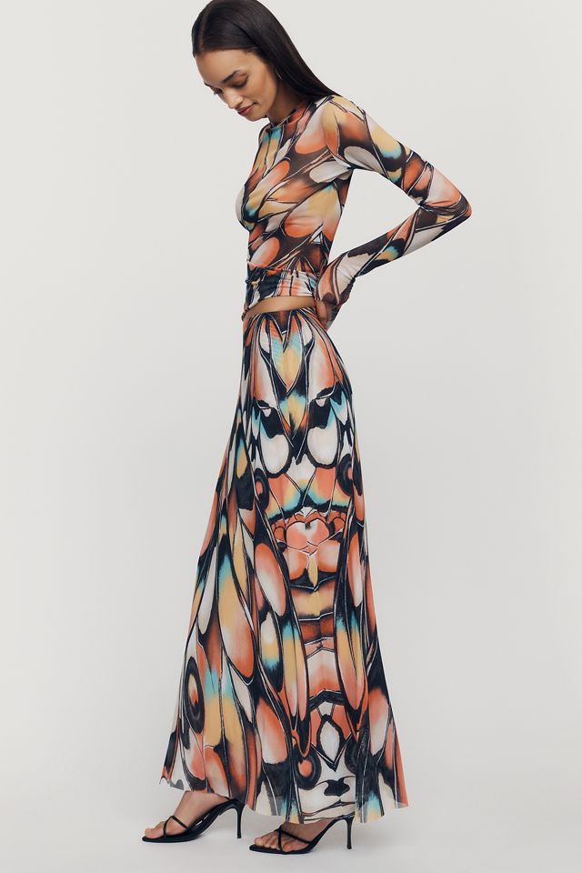 AFRM Sera Butterfly Maxi Skirt #2