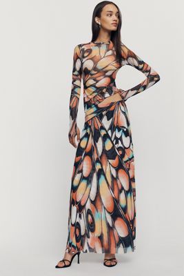 AFRM Sera Butterfly Maxi Skirt