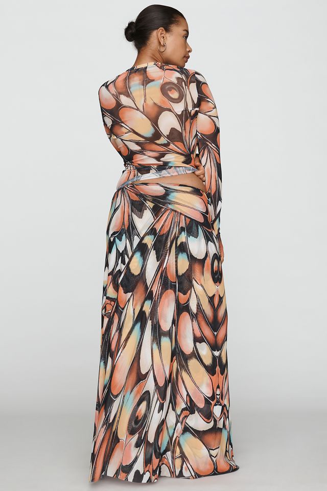 AFRM Sera Butterfly Maxi Skirt #6