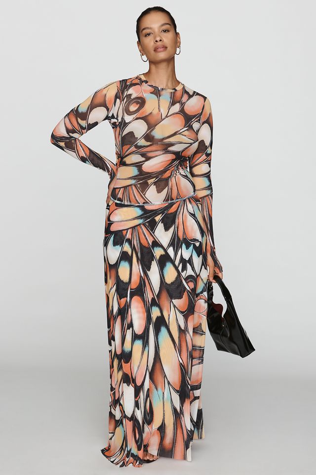 AFRM Sera Butterfly Maxi Skirt #4
