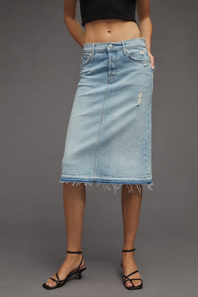 MOTHER Denim Midi Skirt