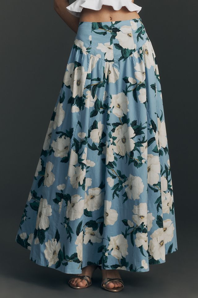 Maeve Basque-Waist Maxi Skirt #1