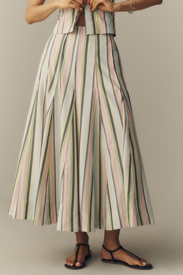 Maeve Striped Maxi Skirt #1