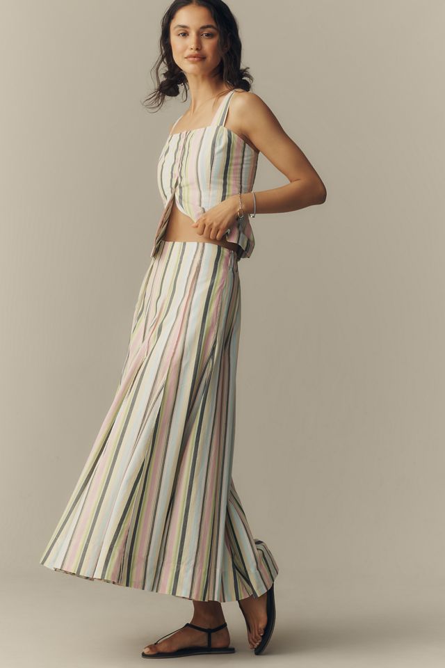 Maeve Striped Maxi Skirt #3