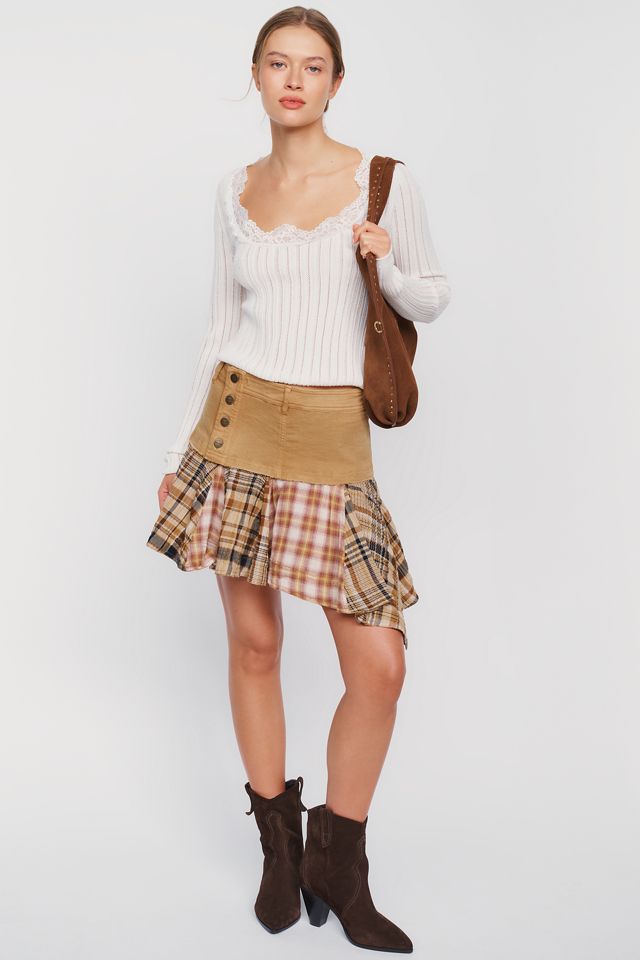 Pilcro Twofer Asymmetrical Mini Skirt #4