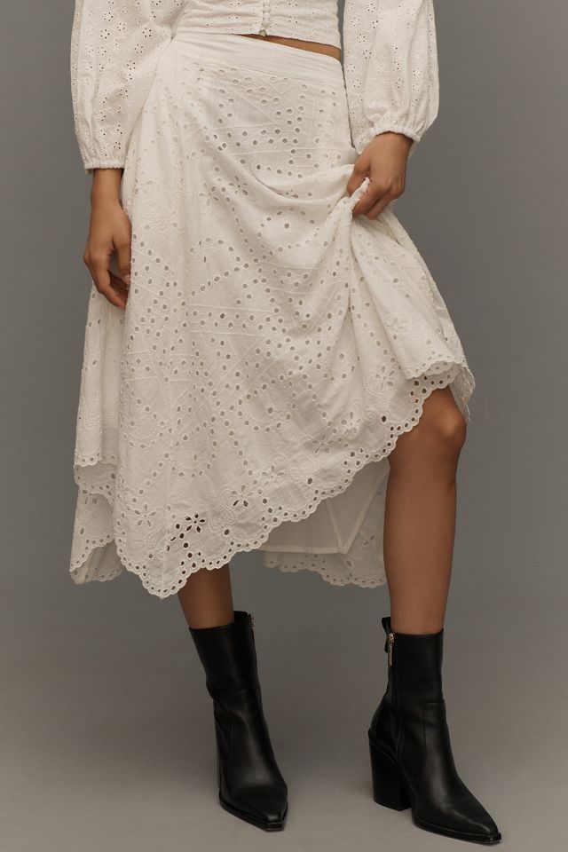 By Anthropologie Asymmetric Midi Skirt #1