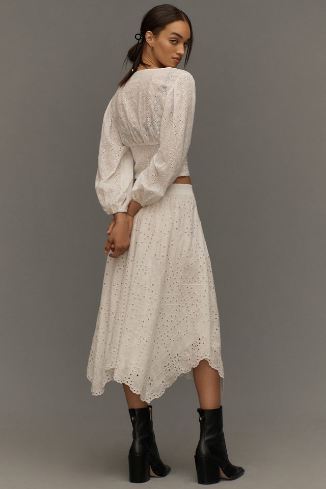 By Anthropologie Asymmetric Midi Skirt #2