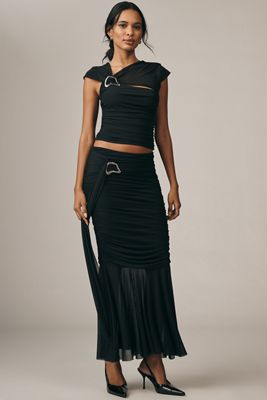 スカート lig. sheer volume skirt gray sheer volume skirt | Lig.