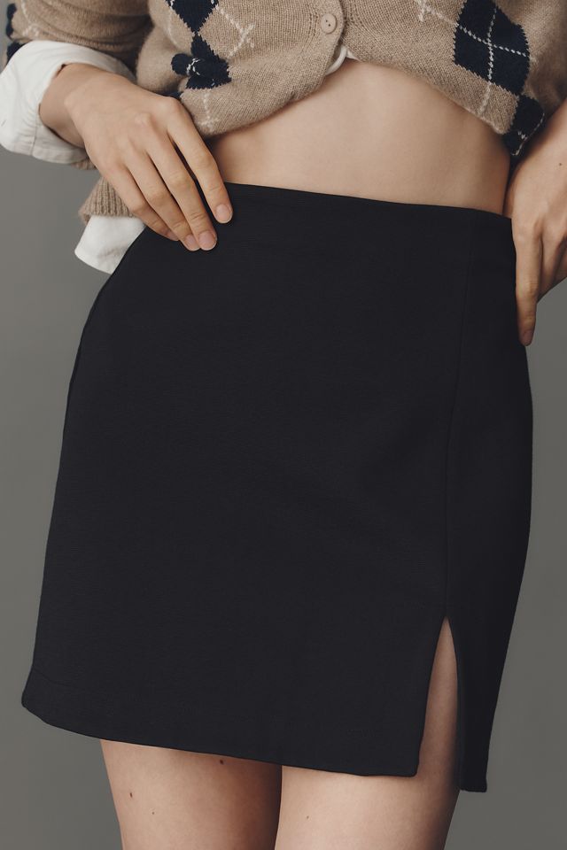 Maeve Split-Hem Mini Skirt #1