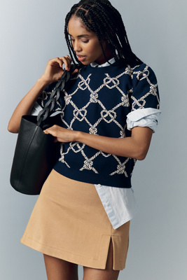 Split-Hem Mini Skirt