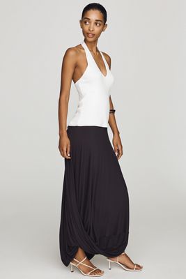 By Anthropologie Knit Draped Midi Skirt