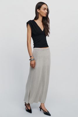Maeve Knit Trumpet Midi Skirt