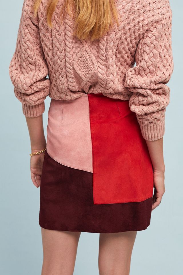 M.i.h Dalary Patchwork Suede Mini Skirt #1