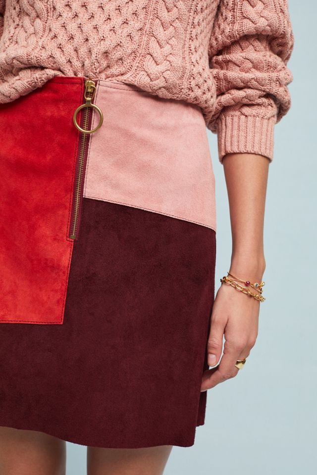 M.i.h Dalary Patchwork Suede Mini Skirt #2