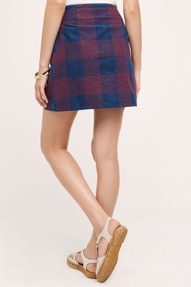 MiH Embroidered Denim Mini Skirt #2